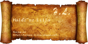 Halász Lilla névjegykártya